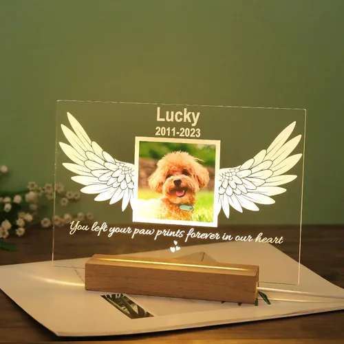 Miniatura 3 de Placa conmemorativa personalizada para fotos para mascotas, placa conmemorativa personalizada para mascotas, regalo de duelo de mascotas, regalo