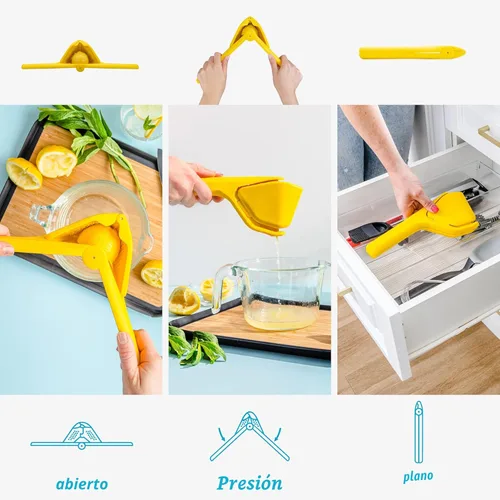 Miniatura 3 de Dreamfarm Original Lemon Fluicer - Exprimidor de cítricos plegable y fácil de apretar, 10 pulgadas, se adapta a lima y limón