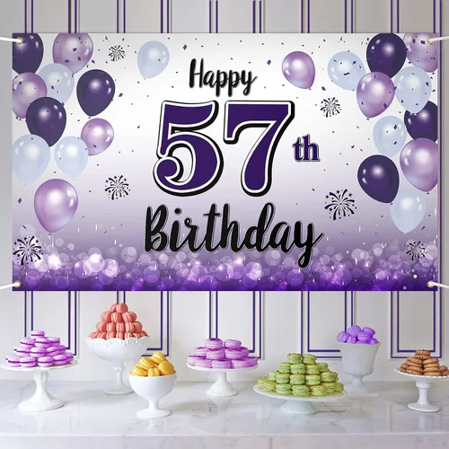 Miniatura 30 de Decoraciones de feliz cumpleaños 30, cartel grande de globo morado de 30 cumpleaños, suministros para fiesta de cumpleaños de 30 años. 30 (EE. UU.)