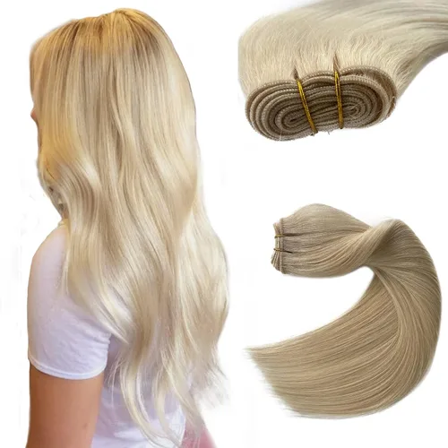 Miniatura 33 de Extensiones de cabello con clip sin costuras de cabello humano real, extensiones de cabello natural negro real con clip 7 piezas 100 g 36 cm