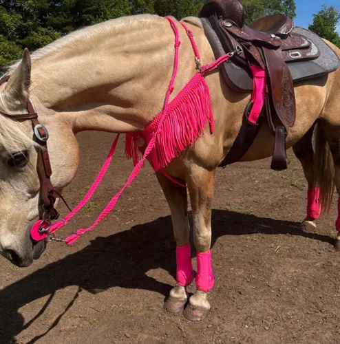 Miniatura 3 de rosado, (Barrel Reins Horse Tack Neon Hot Pink)