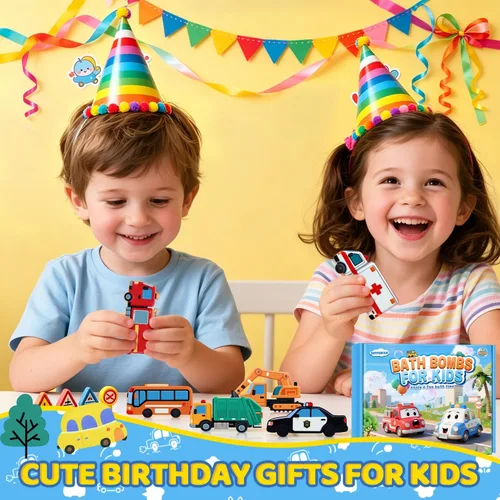 Miniatura 6 de Bombas de baño para niños, regalos STEM para niños y niñas de 3 a 12 años, auto hecho a mano, paquete de 6 juguetes naturales orgánicos de burbujas