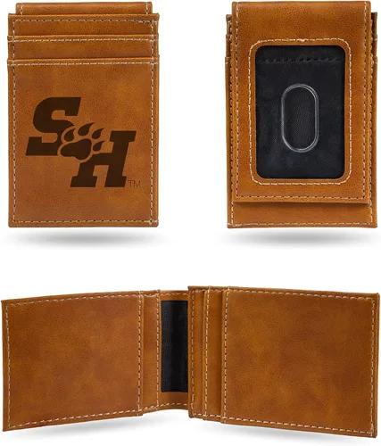 Miniatura 113 de Cartera de bolsillo frontal grabada con láser NCAA - Compacta/Cómoda/Delgada