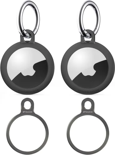 Soporte para llavero de etiqueta de aire, estuche de llavero delgado invisible de aluminio Stouchi para encontrar artículos Air-Tag 2021 para iPhone