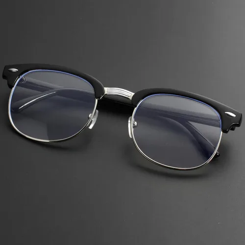 Miniatura 3 de Lentes de bloqueo de luz azul para mujeres y hombres, clásicos, semi sin montura, falsos nerd anti rayos azules para computadora