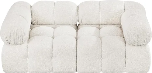 Miniatura 6 de Meridian Furniture 611Cream-S68A Colección Ames Moderno Sofá modular contemporáneo con tela de boucle color crema, modular para crear