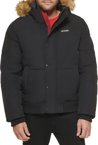 Miniatura 17 de Tommy Hilfiger Chaqueta Bomber de Esnórquel Acolchada de Tela Ártica para Hombre (Estándar y Tallas Grandes)
