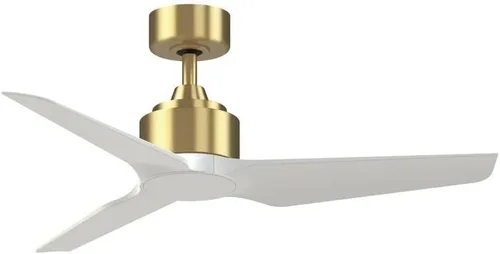 Miniatura 6 de TriAire Custom - Ventilador de techo de 3 aspas, 12.42 pulgadas de alto y 44 pulgadas de ancho, acabado blanco mate, color nogal oscuro Blanco