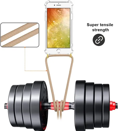Miniatura 2 de Para iPhone 7 Plus Crossbody Funda Transparente Ajustable Hombro Cuello Correa Cubierta Para iPhone 7+/ 8+ Mujeres Niñas Suave Delgado Protector
