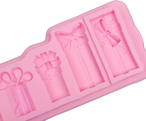 Miniatura 8 de Molde de silicona Bells Fondant, caja de regalo de Navidad, molde de chocolate para decoración de pasteles, decoración de cupcakes, dulces