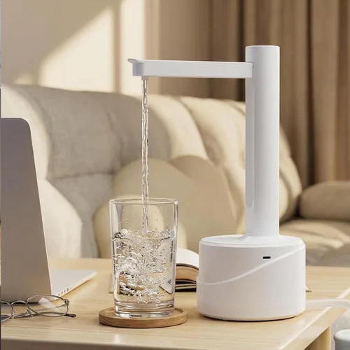 Dispensador de botellas de agua eléctrica de escritorio de doble uso, de 5 galones, carga USB tipo C, bomba automática de botella de agua potable