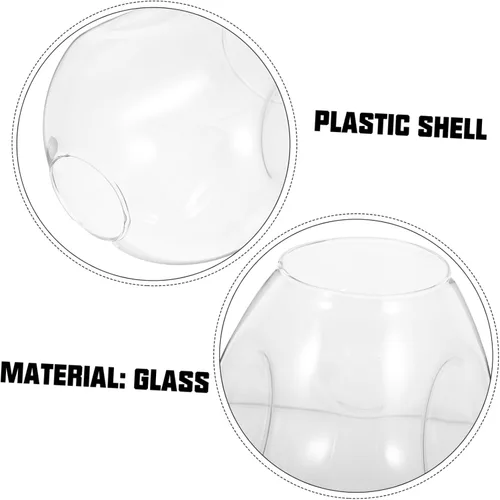 Miniatura 3 de Housoutil Pantalla de cristal transparente, pantalla de cubierta de luz, cubierta de lámpara de globo de burbujas, reemplazo de globo de lámpara