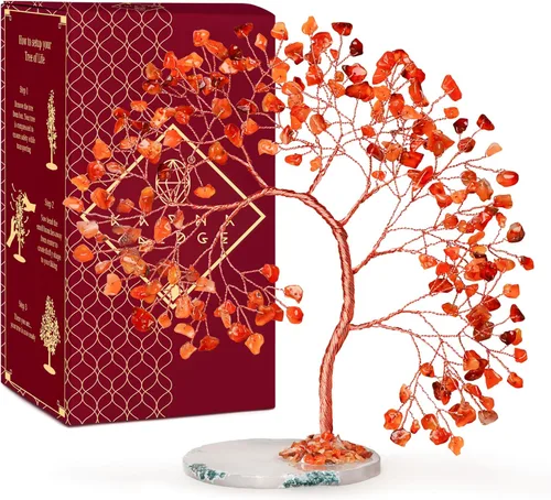 Miniatura 22 de Árbol de la vida de cristal de amatista curativos de chakras, árboles bonsái de Feng Shui para energía positiva, dinero, buena suerte, árbol