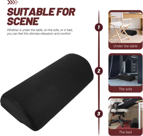 Miniatura 6 de Healifty Almohada ergonómica para piernas para dormir, cojín de apoyo de rodilla semi rollo de 15.74 x 7.87 x 3.93 pulgadas, cómoda elevación