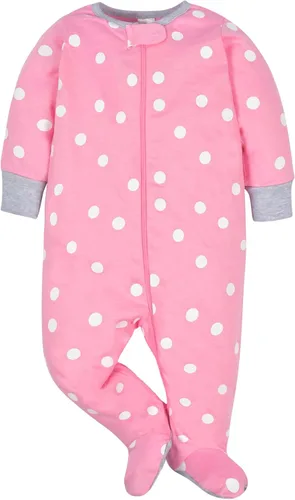 Miniatura 5 de Gerber Sleep 'N Play - Paquete de 4 enterizos con pies para niñas bebés