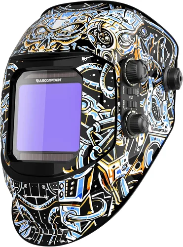 Miniatura 18 de ARCCAPTAIN Casco de Soldadura con Pantalla de Visualización Grande de 3.94"X3.66" Color Verdadero Oscurecimiento Automático Alimentado por Energía