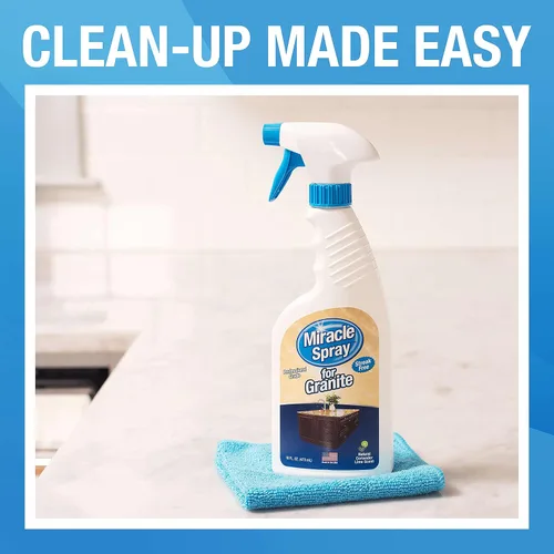 Miniatura 7 de MiracleSpray para granito y piedra, limpiar, proteger, piedra pulida, mármol, cuarzo, pizarra, azulejos, superficies laminadas en cocina y baño, 16