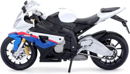 Miniatura 6 de Maisto 1/12 BMW S1000Rr Motocicleta, Blanco/Rojo/Azul Multi