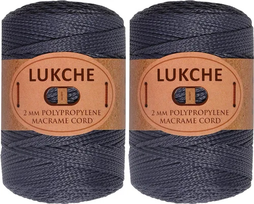 Miniatura 11 de Cordón de macramé de poliéster de 0.059-0.079 in, 3 madejas (3 x 153 yardas), cuerda de macramé 100% polipropileno de alta calidad, bolsa de macramé