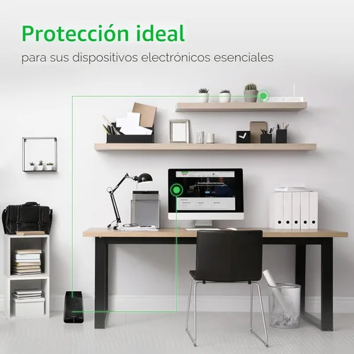 Miniatura 6 de APC - Batería de respaldo UPS y protector contra sobretensiones, fuente de alimentación de batería de respaldo de 600 VA/300 vatios, Back-UPS