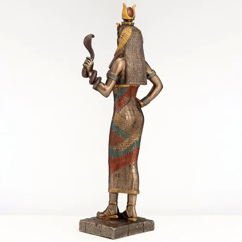 Miniatura 5 de Veronese Design Diosa egipcia Hathor sosteniendo una estatua de cobra