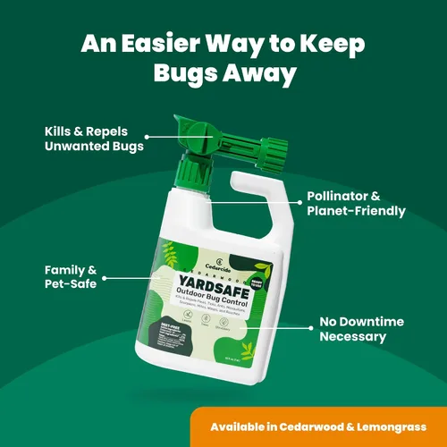 Miniatura 6 de Outdoor YardSafe Mata y repele mosquitos, garrapatas, pulgas, ácaros y más con aceites esenciales naturales, seguro para familias y mascotas