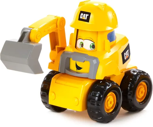 Miniatura 9 de CAT Juguetes de Construcción, Junior Crew Construction Pals Camión Volquete Vehículo Educativo Preescolar con Sonidos Vroom para Niños y Cara