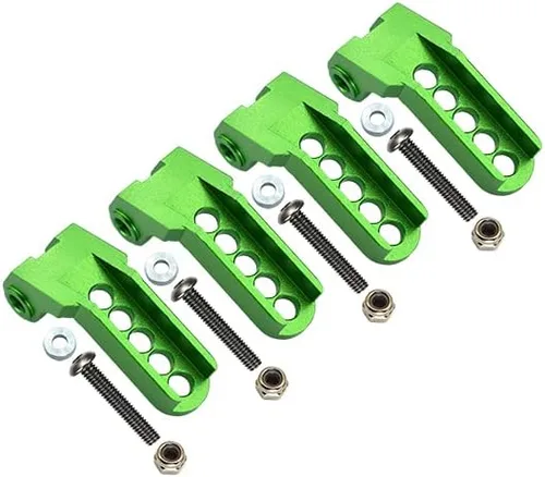 GPM Para Traxxas TRX-4 Trail Defender Crawler Piezas de actualización de aluminio ajustable delantero y trasero amortiguador montaje - 4 piezas Set