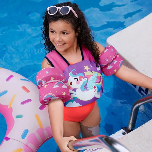 Miniatura 2 de Chaleco de natación para niños pequeños, chaleco salvavidas de 30 a 50 libras, chaleco salvavidas aprobado por la Guardia Costera de Estados Unidos