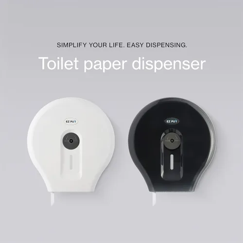 Miniatura 4 de EZ-Pull - Dispensador de papel higiénico de 9 pulgadas, para baño, oficina, comercial/industrial, color blanco