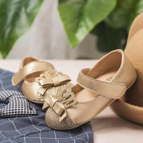 Miniatura 4 de HsdsBebe Zapatos planos Mary Jane para bebés y niñas, suela suave, antideslizante, con lazo, suela suave, para los primeros pasos, zapatos de vestir
