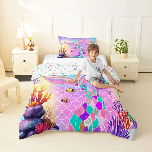 Miniatura 50 de Erosebridal Juego de ropa de cama de guepardo con rosa roja, juego de edredón con estampado de leopardo y gato, edredón romántico de plumón, Multi 03