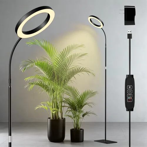 Luces de cultivo de un cabezal LPMZMBL para plantas de interior de espectro completo, luces de plantas para cultivo en interiores con temporizador
