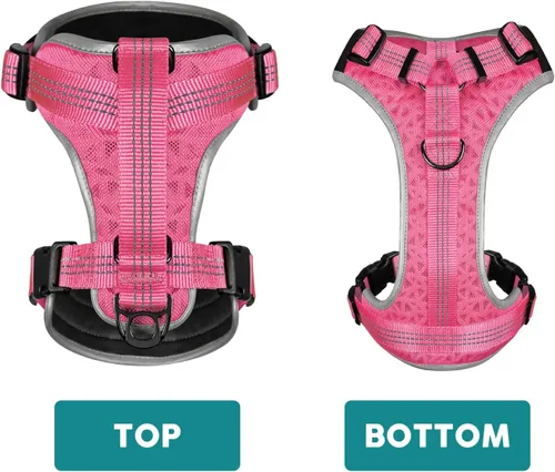 Miniatura 2 de Embark Sports - Arnés para perro mediano sin tirones, con diseño ligero, transpirable, chaleco rosa con asa para control, fácil de poner y quitar