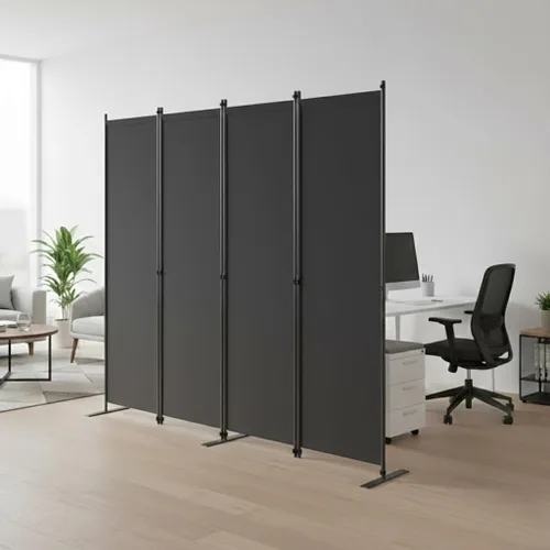 Miniatura 9 de Divisor de habitación plegable para interiores de 1 panel de 6 pies de alto, pantalla de privacidad portátil, separador de partición independiente