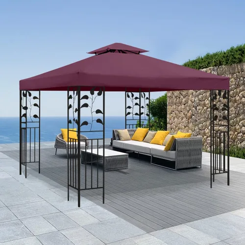 Miniatura 12 de Grill Gazebo Replacement Canopy Top Only - 5' x 8' Outdoor BBQ Gazebo Canopy Roof, Waterproof Double Tiered Shelter Cover Fit for Model L-GG001PST-F