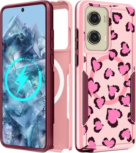 Miniatura 200 de Funda para Moto G 5G 2024 – Compatible con MagSafe para mujeres y niñas, bonita funda protectora magnética para teléfono, diseño femenino Kawaii