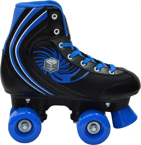 ¡Nuevo! Epic Rock Candy - Patines cuádruples con 2 cordones (negro y azul)