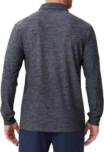 Miniatura 35 de NAVISKIN Camisas polo de manga larga para hombre, camisas de golf con cuello UPF 50 SPF para hombre, secado rápido, absorbe la humedad