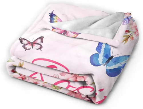 Miniatura 4 de Manta de mariposa personalizada con nombre de mariposa para niños y niñas, regalo para amantes de las mariposas, franela suave y acogedora, ligera