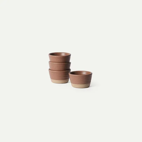Miniatura 25 de Mora Juego de 4 Mini Ramekins, Platos de Cerámica para Hornear de 8 onzas - Aptos para Microondas, Horno y Lavavajillas - Pimienta Negra peppercorn