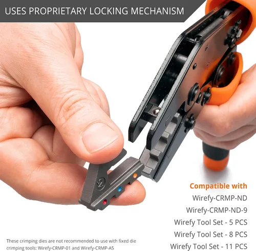 Miniatura 4 de Wirefy Troquel de engarce para terminales de barril abierto 20 - 10 AWG