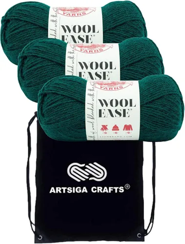 Miniatura 15 de Lion Brand Wool Ease Canyon Sunset 620-003 (3-Skeins - Mismo Lote de Tinta) Estambre Medio #4 Acrílico, Hilo de Lana para Crochet y Tejido con Bolsa