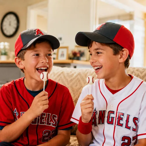 Miniatura 7 de 12 paletas de béisbol con ventosas de caramelo, pintadas a mano individualmente envueltas para fiestas de cumpleaños, regalos deportivos de 0.71 oz