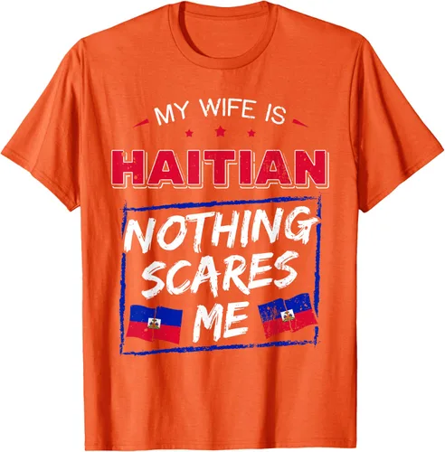 Miniatura 91 de My Wife Is Haitian Republic of Haiti Heritage Roots - Camiseta con bandera, Negro, S