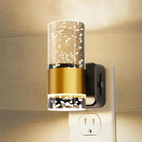Miniatura 35 de Luces nocturnas que se enchufan a la pared, luz nocturna que cambia de color con enchufe giratorio, sensor de luz del atardecer al amanecer y brillo