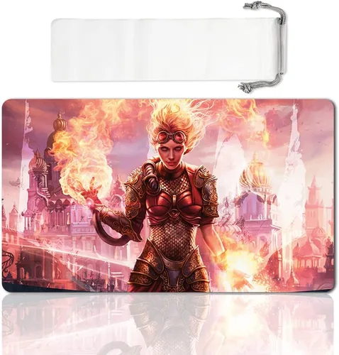 Miniatura 34 de Juego de mesa MTG Playmat Games Tamaño 60X35 cm CCG Compatible para MTG CCG RPG Juego de cartas coleccionables (Ajani Steadfast)