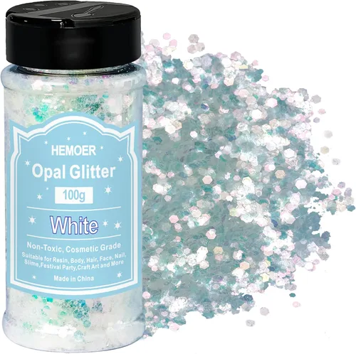 Miniatura 24 de HEMOER Purpurina Gruesa Holográfica, 12 Colores de Lentejuelas Brillantes, Conjunto de Purpurina de Poliéster Exclusivo Mixto para Resina Epoxi