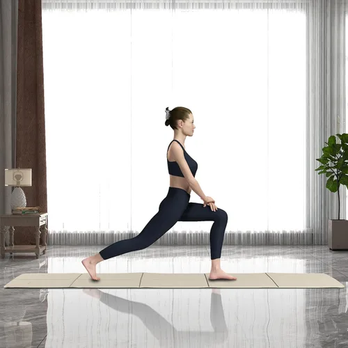 Miniatura 6 de Readaeer Foldable Yoga Mat for Travel Folding Yoga Mat 6mm Thick with Carrying Bag, Non-Slip TPE Exercise Pilates Mat for 72" L x 24" W x 0.24 Inch