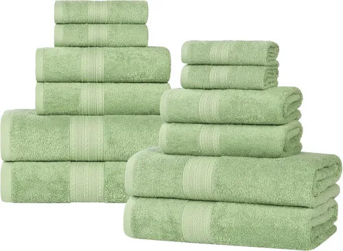 Miniatura 108 de Superior Juego de 6 toallas de mano de algodón ecológico, toallas pequeñas para spa, hotel, baño de invitados, cocina, secado rápido, suave
